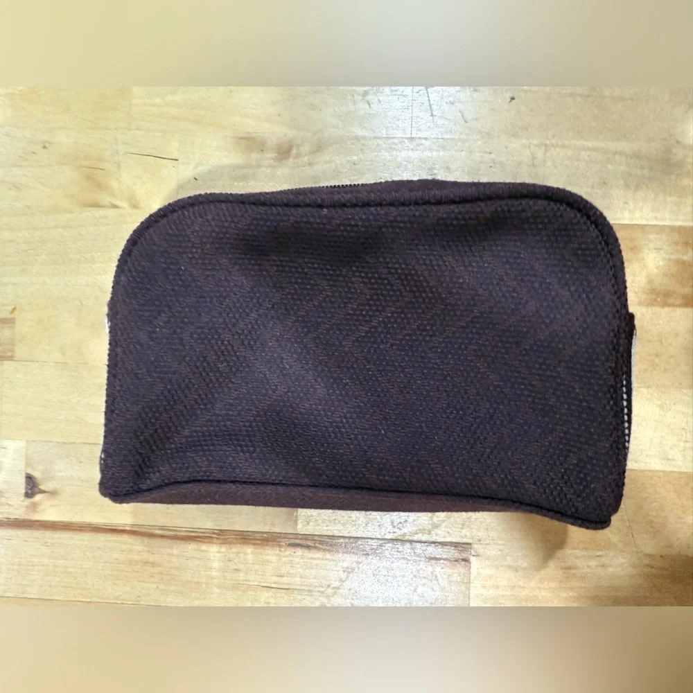 Etihad Brown Cosmetic Travel Bag Hobo Style